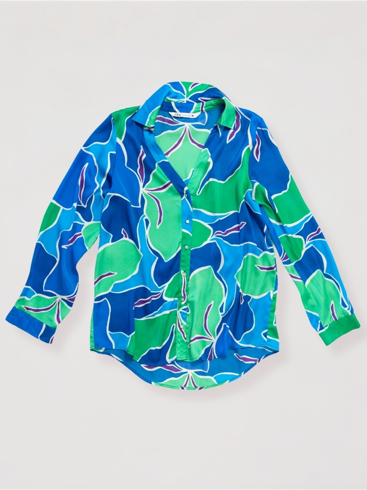 zara-green-multi-abstract-print-blouse